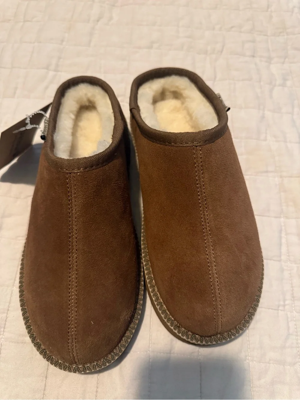 BearPaw Kids Chestnut Brown Slip-On Faux Shearling Slippers